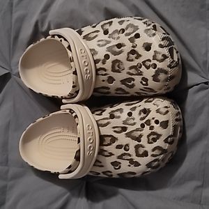 leopard crocs